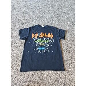Def Leppard Poison Tesla Shirt Mens Medium Black 2017 Graphic Band Concert